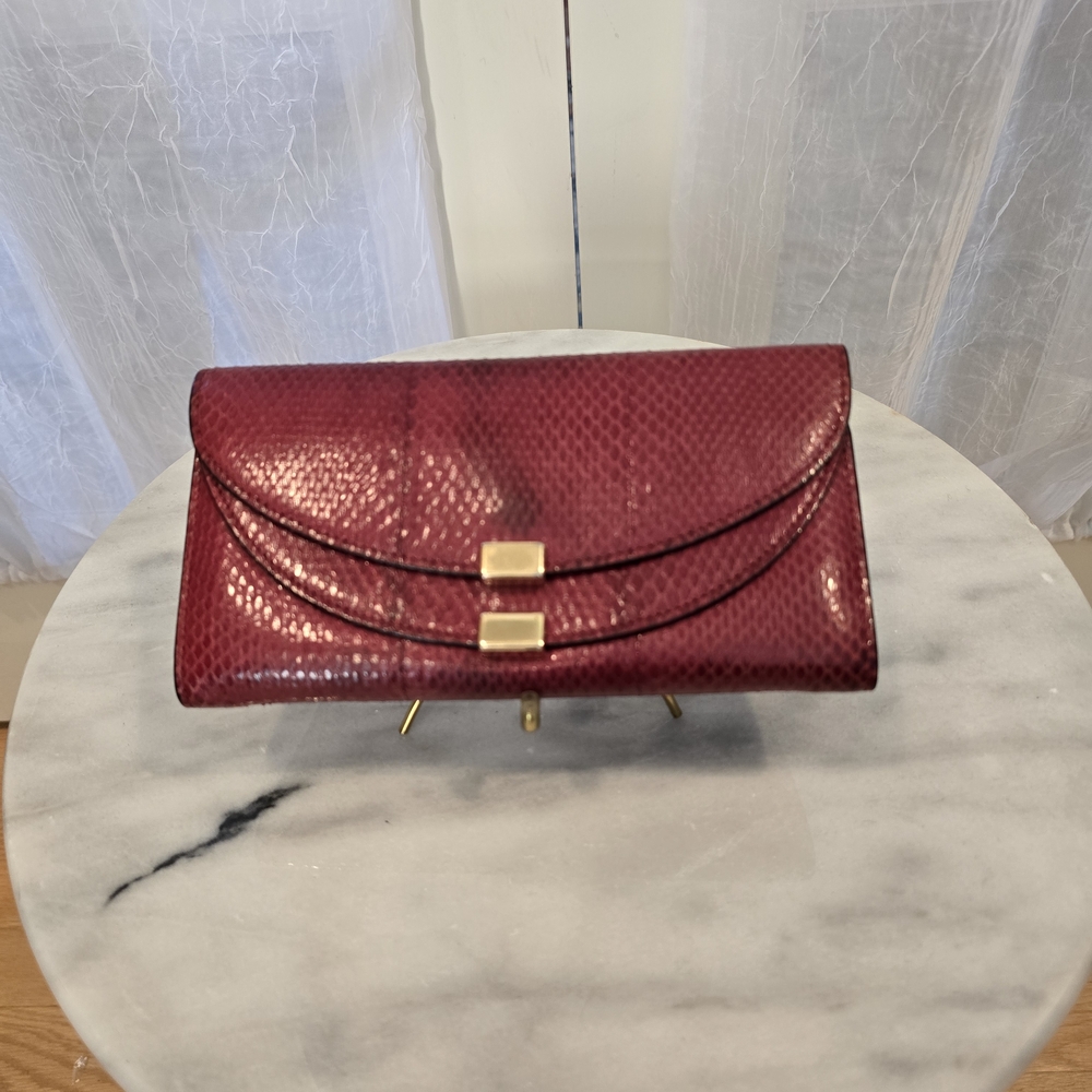 Chloe Red Python Georgia Long Wallet With Dustbag - image 2